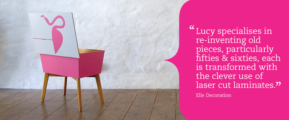 Pink flamingo table